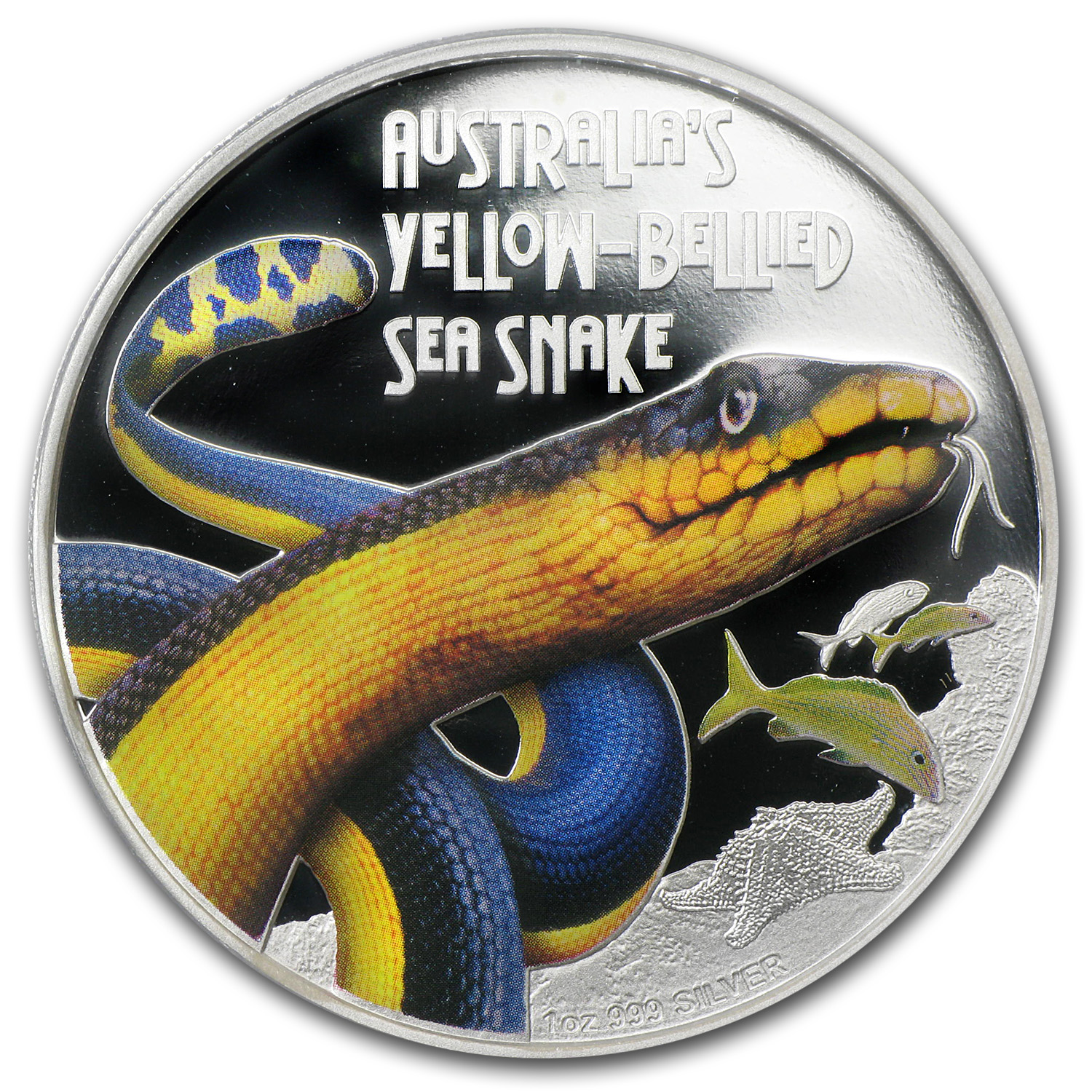 2013 Tuvalu 1 oz Silver Yellow-Bellied Snake PR-70 PCGS