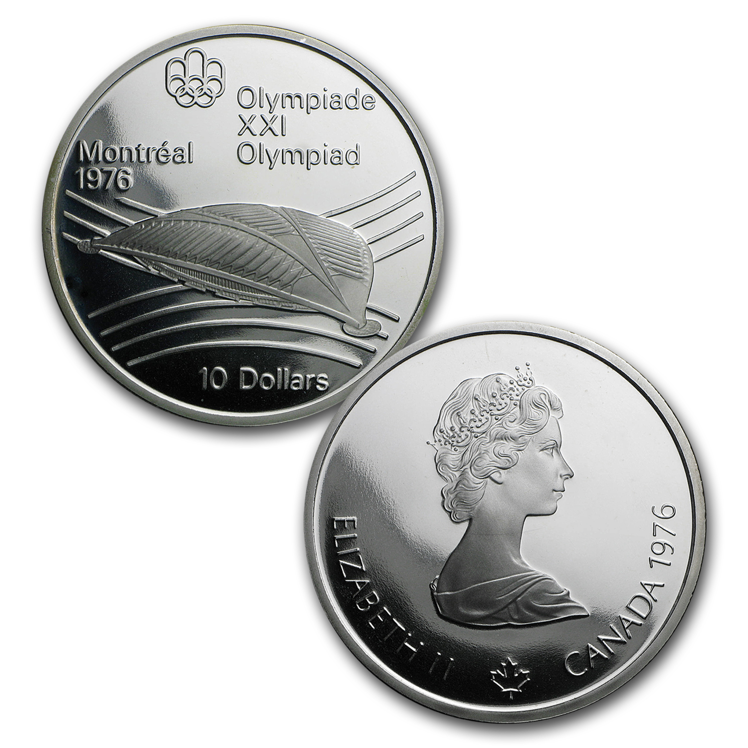 1973-1976 Canada 4-Coin Silver Montreal Olympics Proof Set