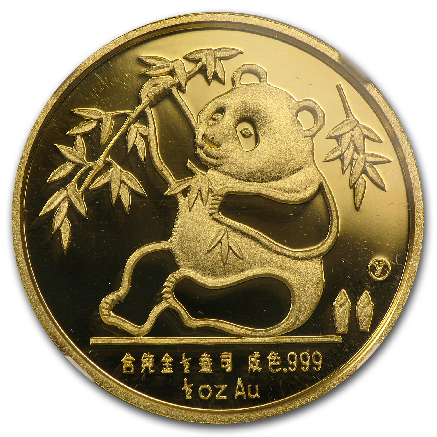1989-Y China 1/2 oz Gold Panda PF-69 NGC (Hong Kong Expo)