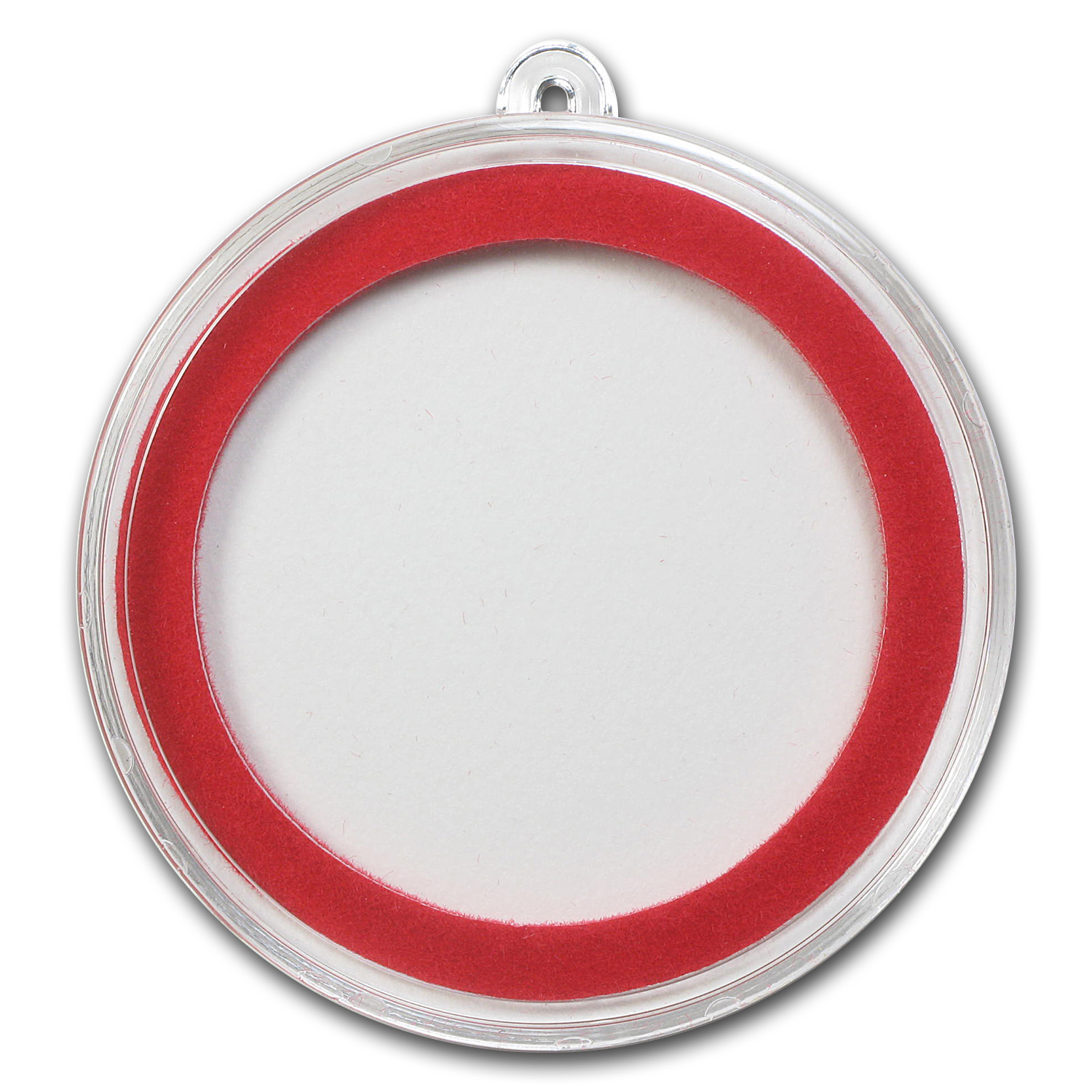 Ornament Capsule for Silver Coins/Rounds - 38 mm (Red Ring)