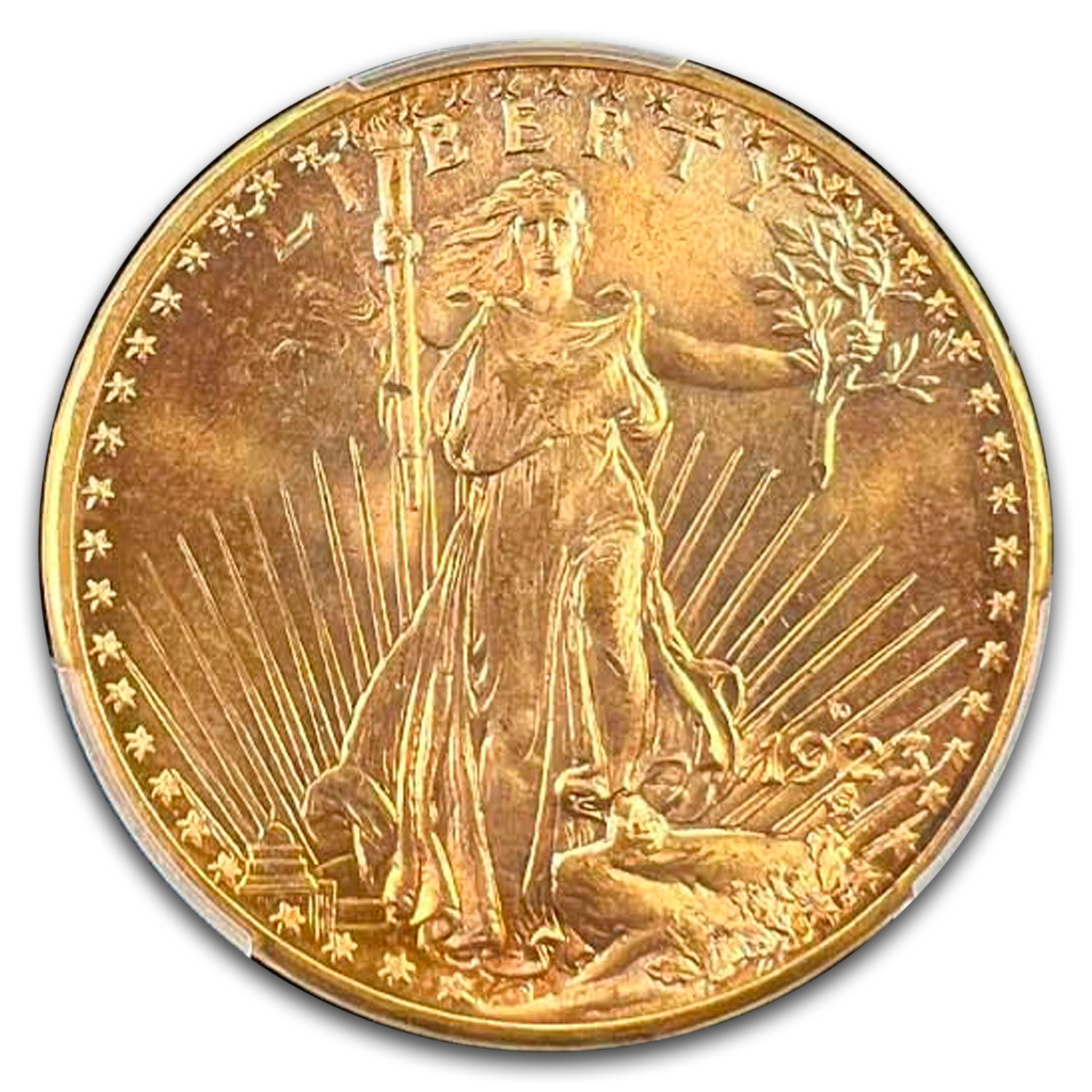 1923-D $20 St Gaudens Gold Double Eagle MS-67 PCGS