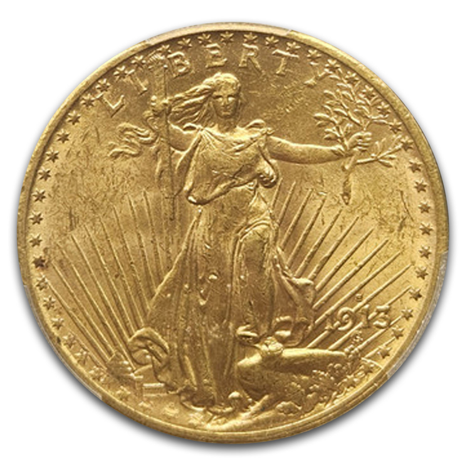 1913-S $20 St Gaudens Gold Double Eagle MS-62 PCGS