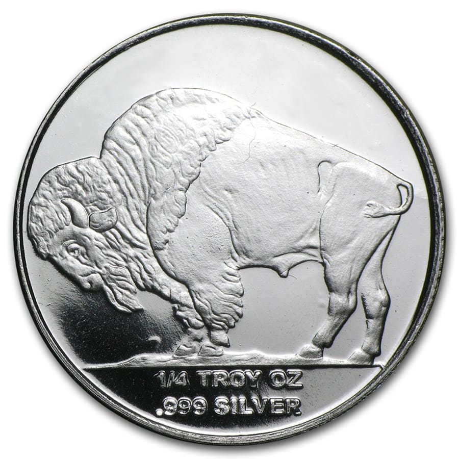 1/4 oz Silver Round - Buffalo