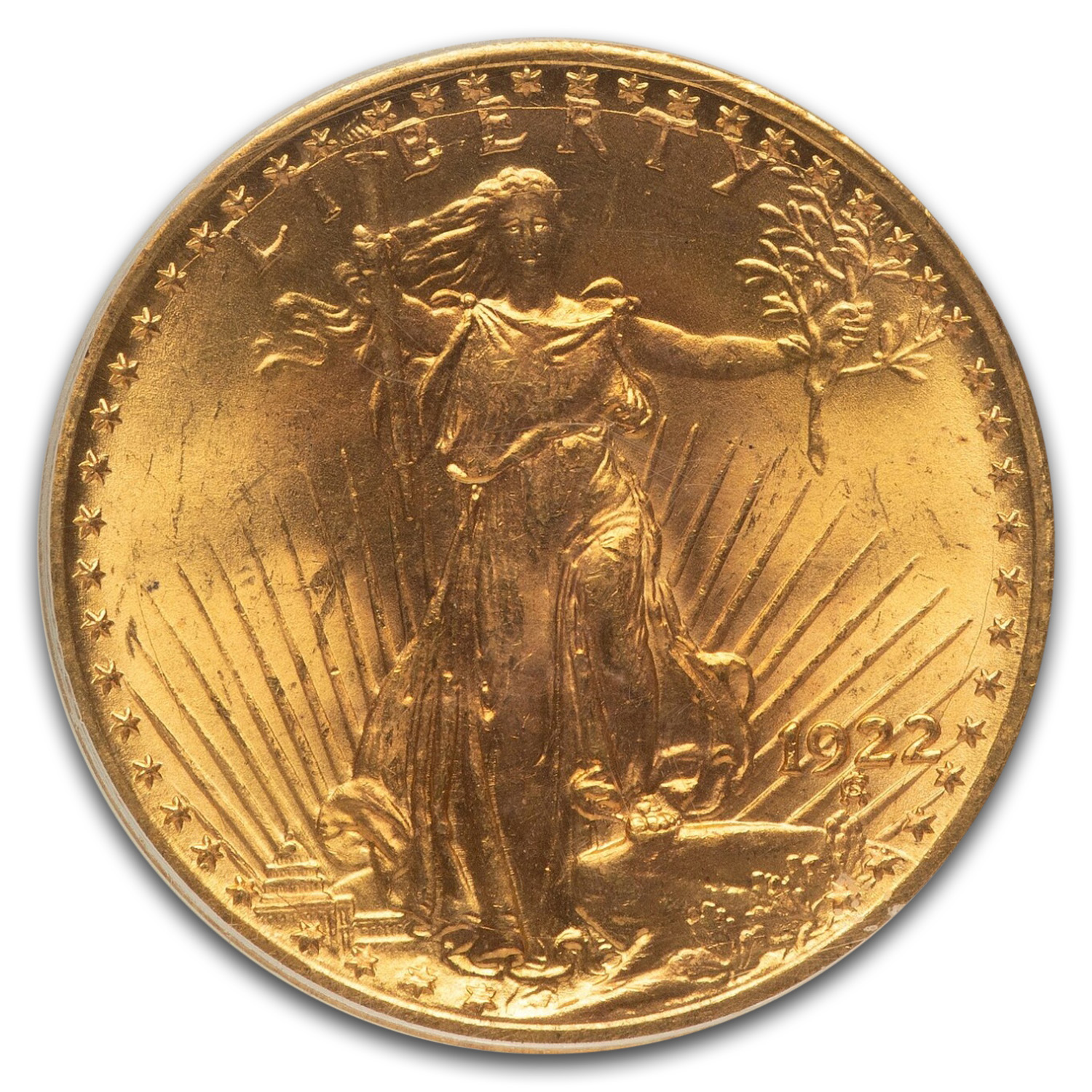 1922 $20 St Gaudens Gold Double Eagle MS-64 PCGS CAC