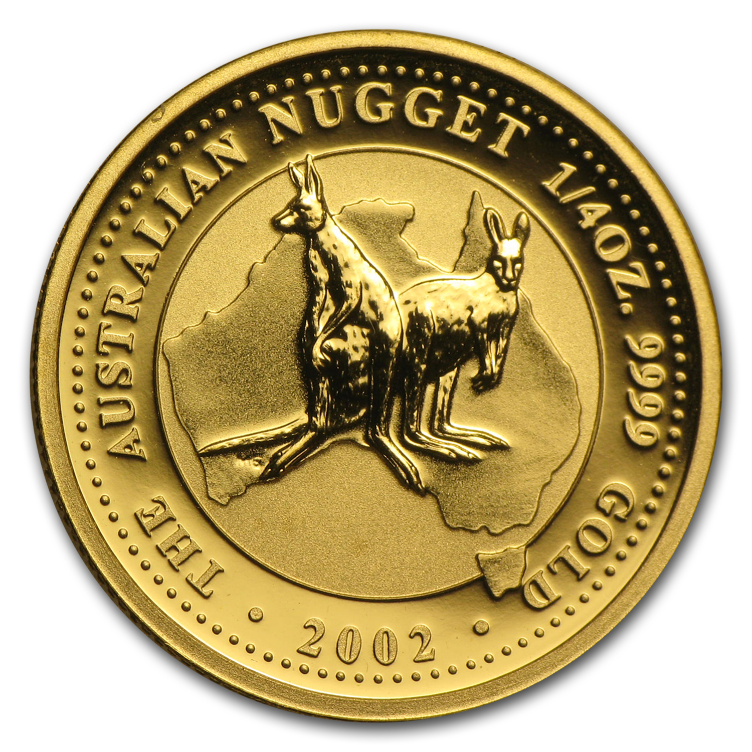 2002 Australia 1/4 oz Gold Nugget BU