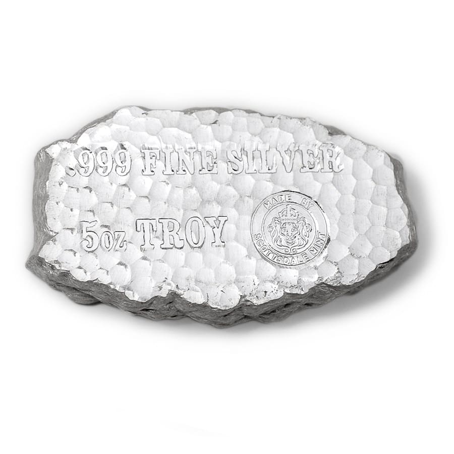 5 oz Silver Bar - Tombstone Silver Nugget