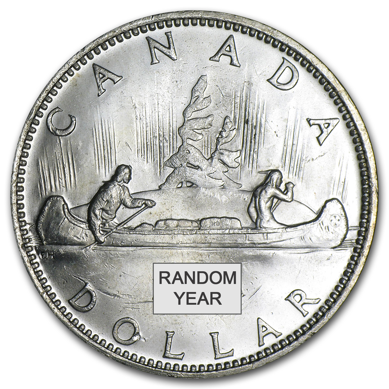 1958-1967 Canada Silver Dollar AU (ASW .60)