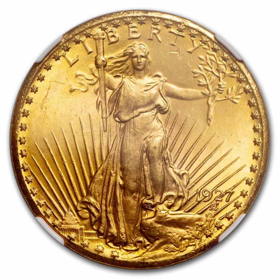1927 $20 St Gaudens Gold Double Eagle MS-65 NGC