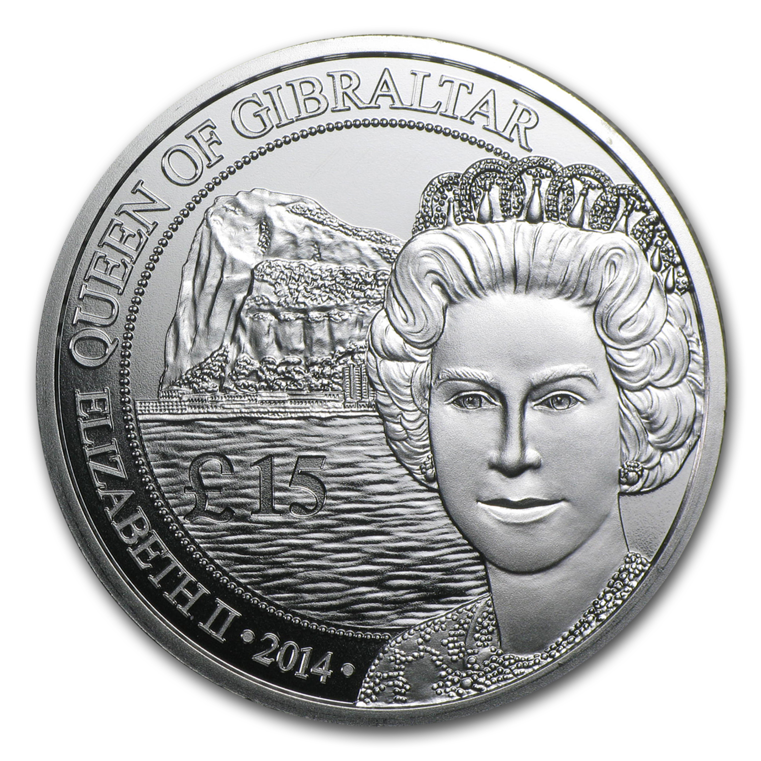 2014 Gibraltar 1 oz Silver £15 Royal BU
