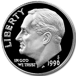 1996-S Silver Roosevelt Dime Gem Proof