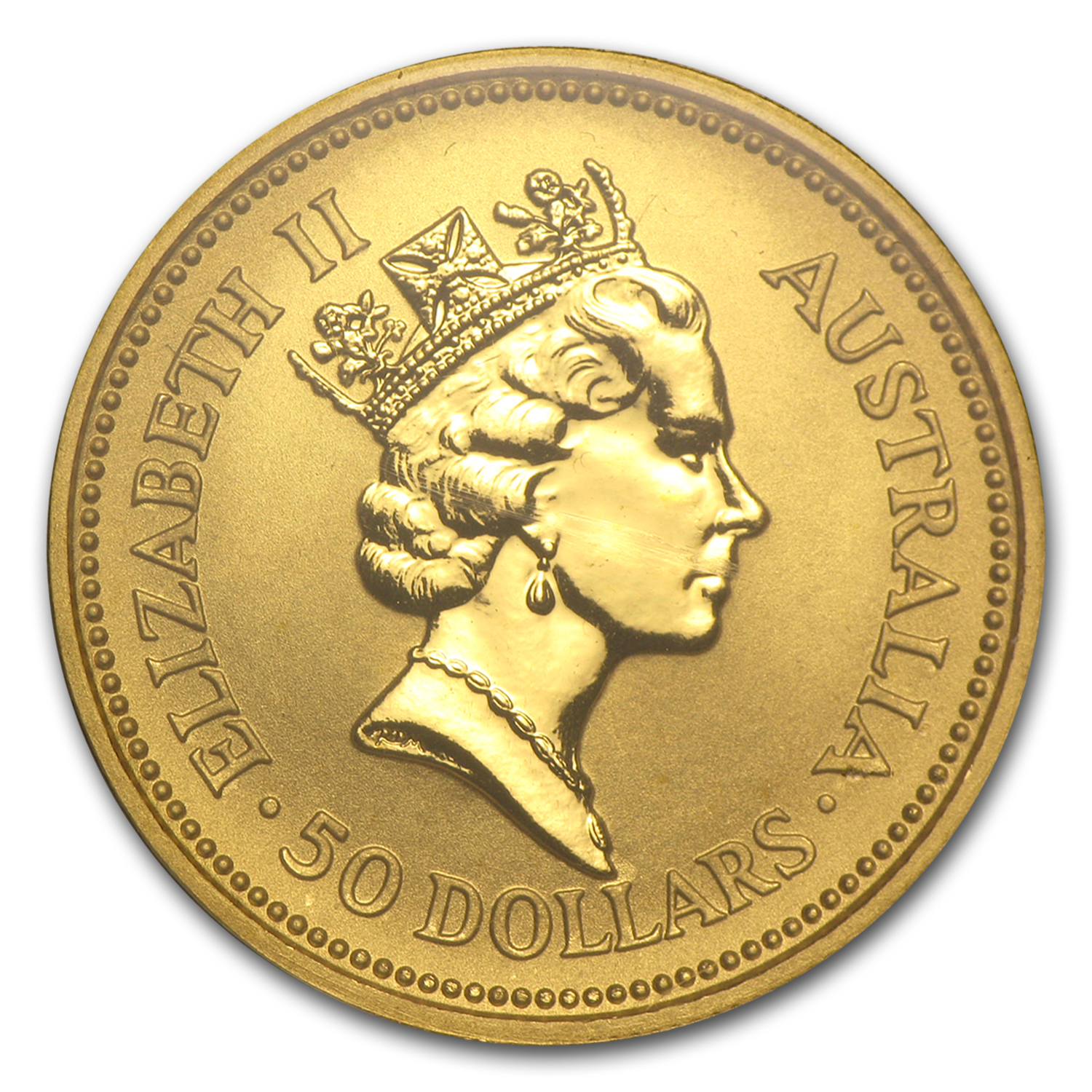 1992 Australia 1/2 oz Gold Nugget BU