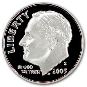 2003-S Silver Roosevelt Dime Gem Proof
