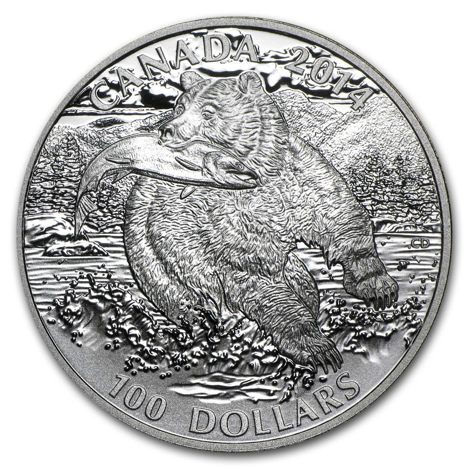 2014 Canada 1 oz Silver $100 The Grizzly Bear (Capsule Only)