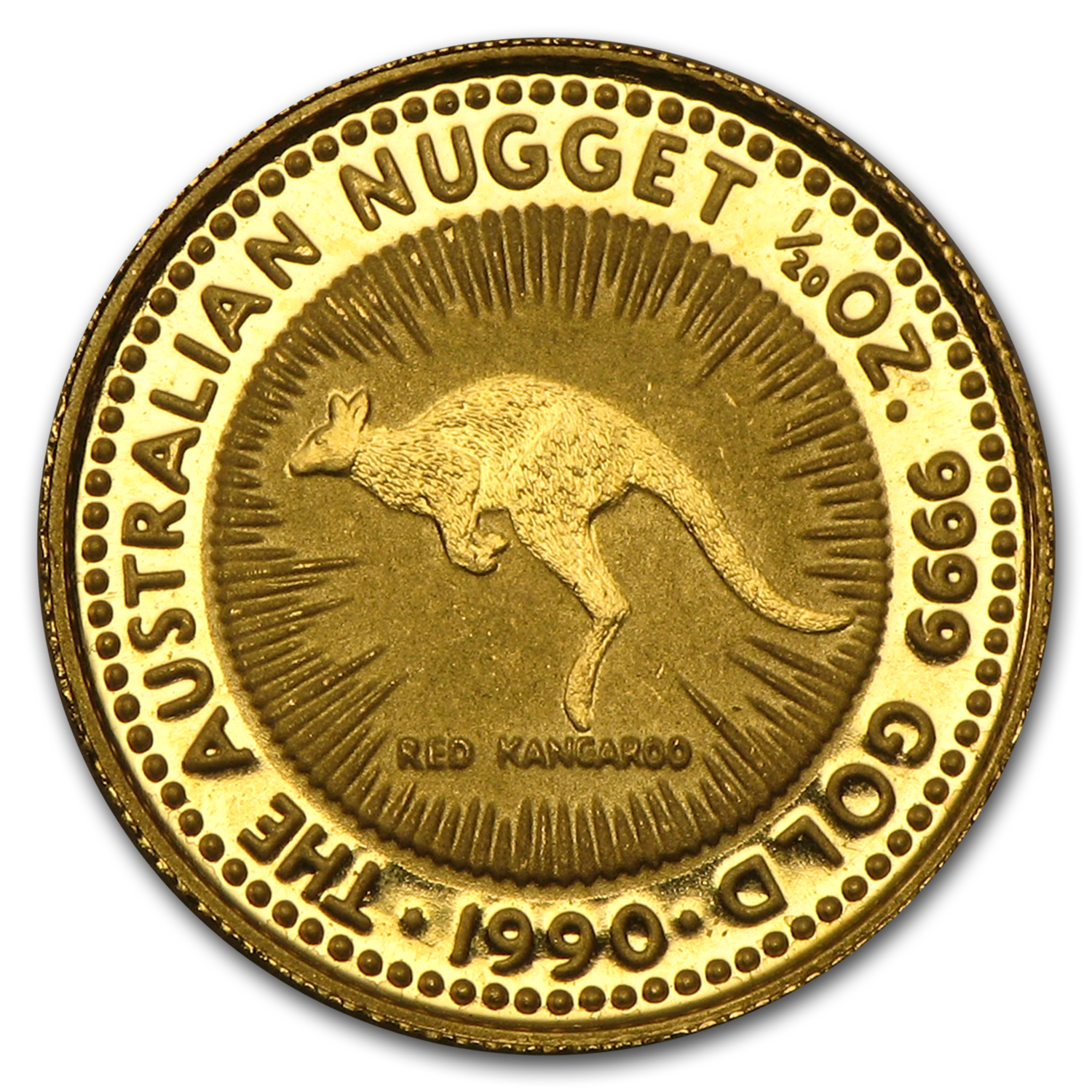 Australia 1/20 oz Gold Kangaroo/Nugget (Abrasions, Random Year)