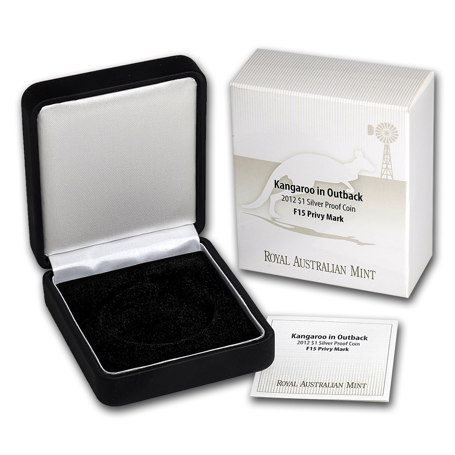 OGP Box & COA - 2012 RAM Silver Proof Kangaroo Coin F12 Privy