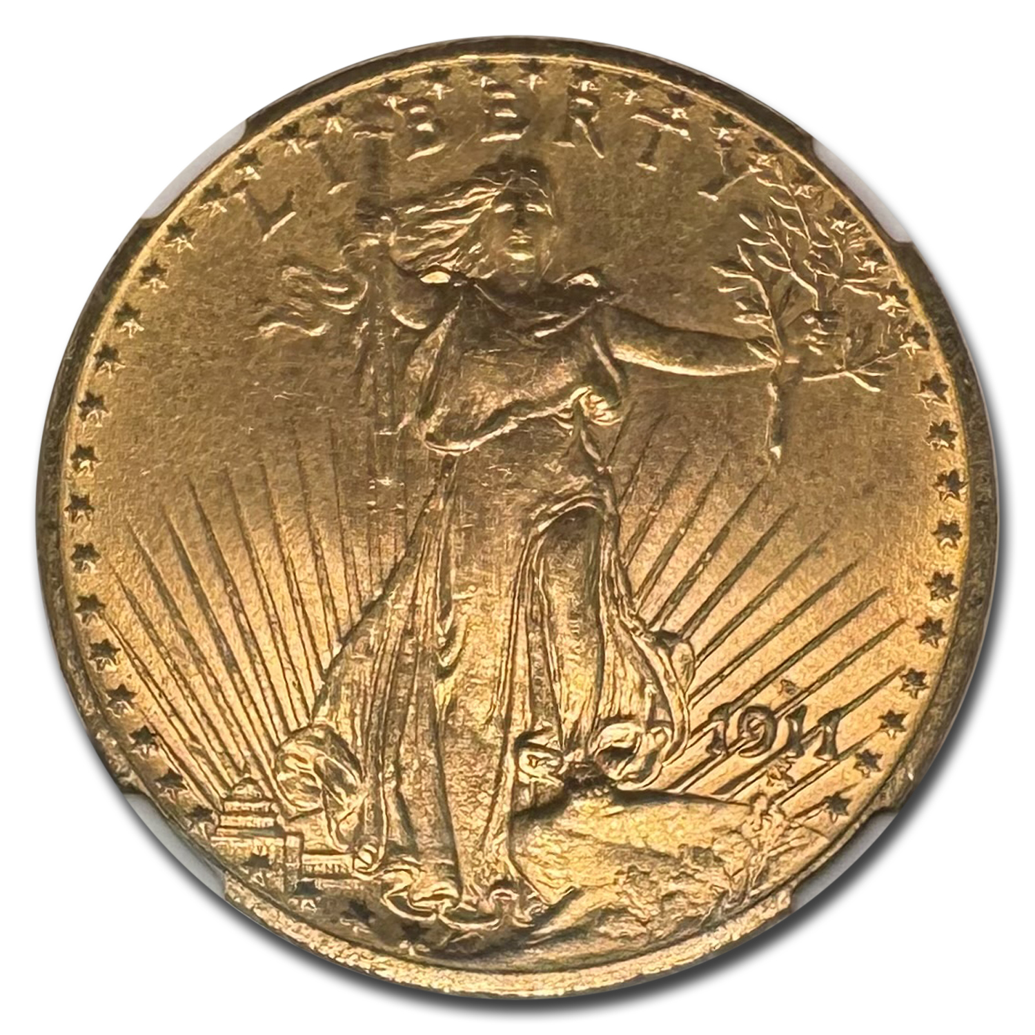 1911-D $20 St Gaudens Gold Double Eagle MS-66 NGC