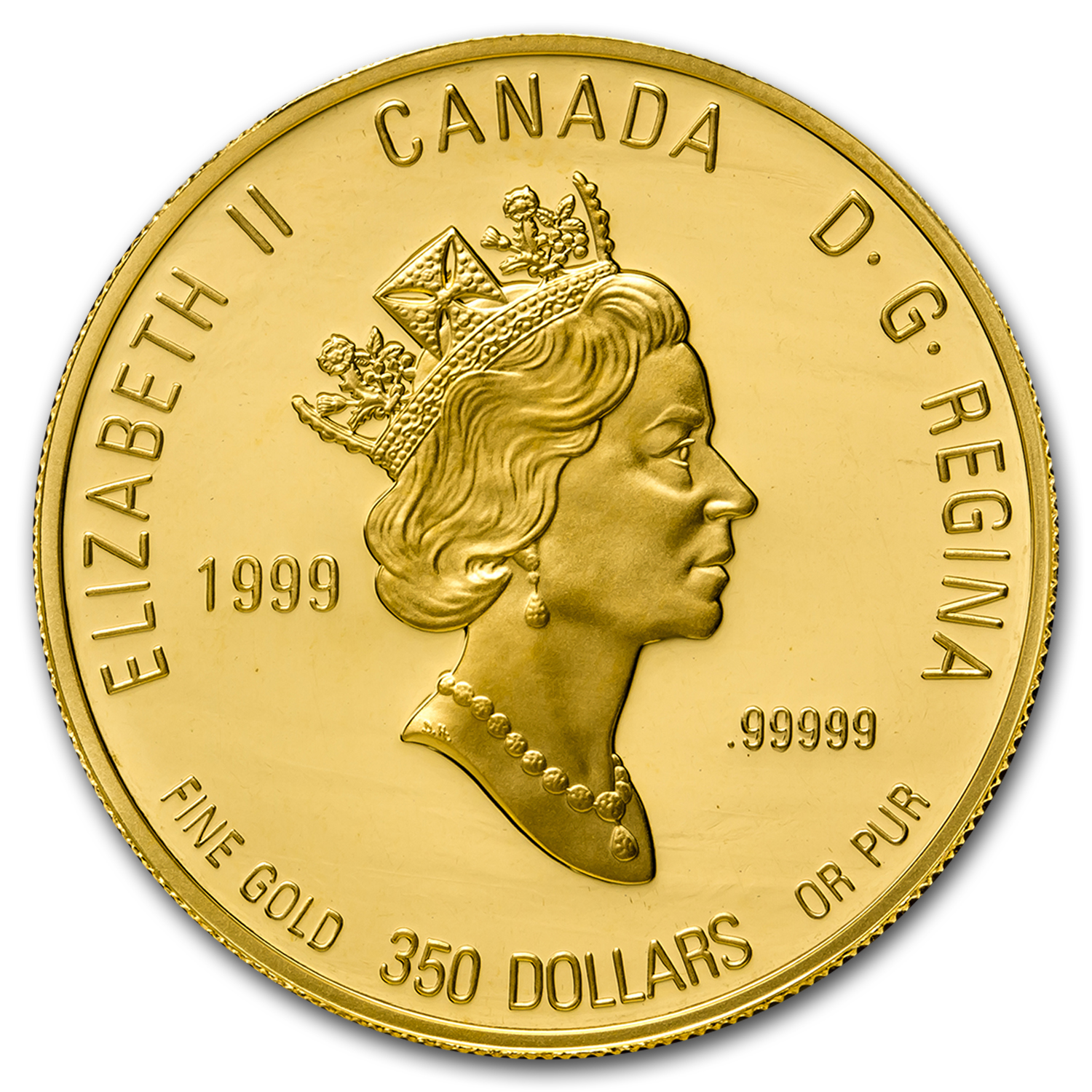 1999 Canada Proof Gold $350 Flowers Lady's Slipper .99999 Proof