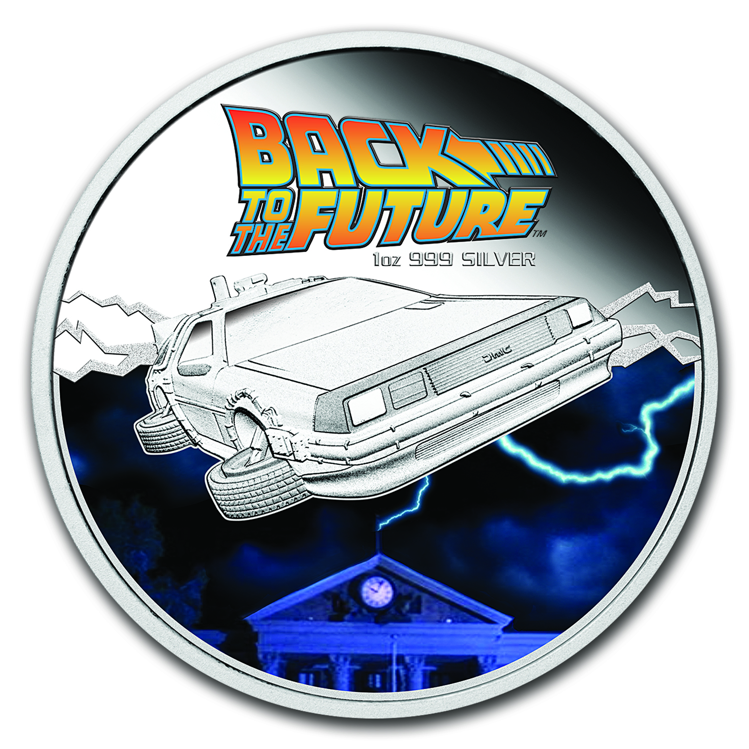 2015 Tuvalu 1 oz Silver Back to the Future Colorized Proof