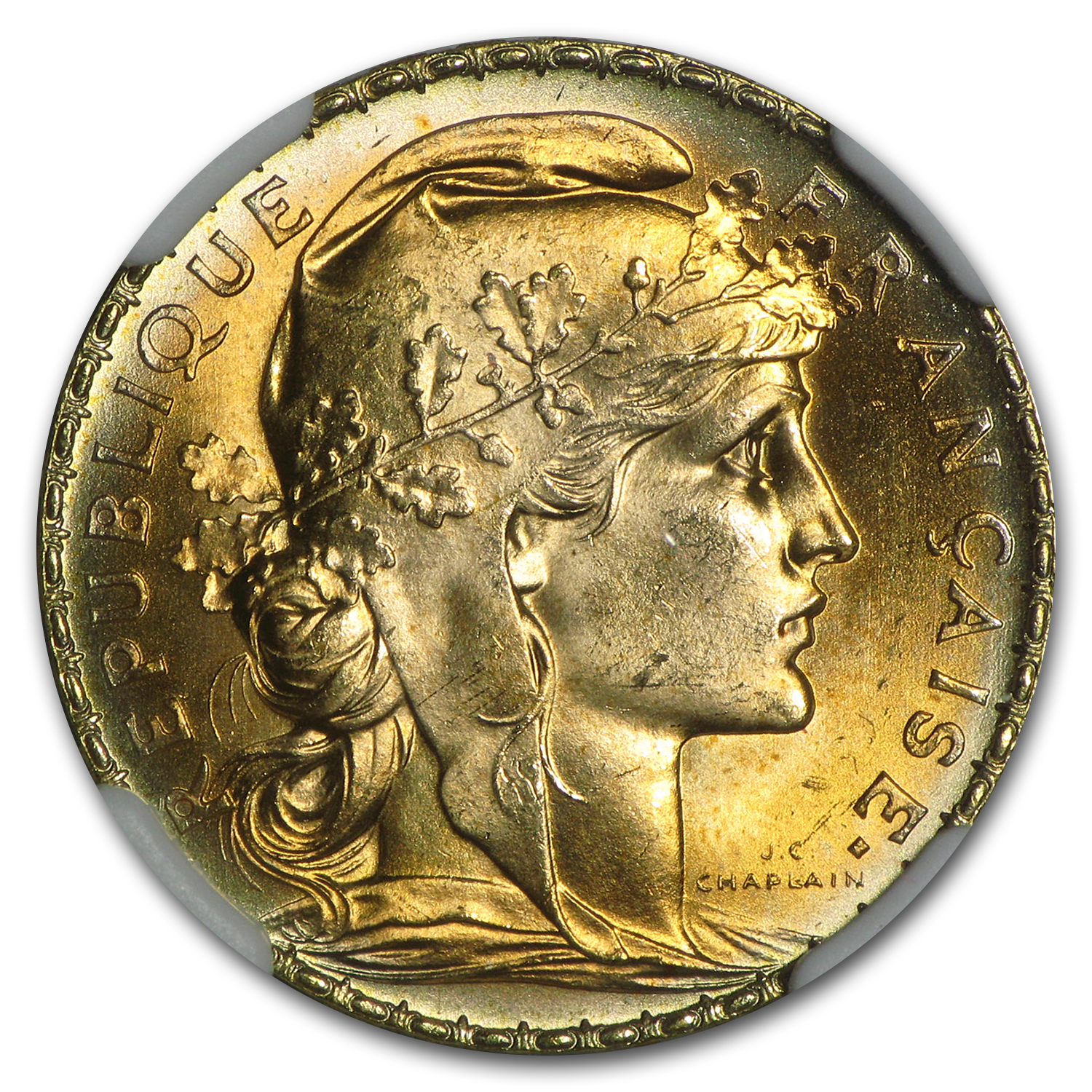 1899-1914 France Gold 20 Francs Rooster MS-66 NGC/PCGS