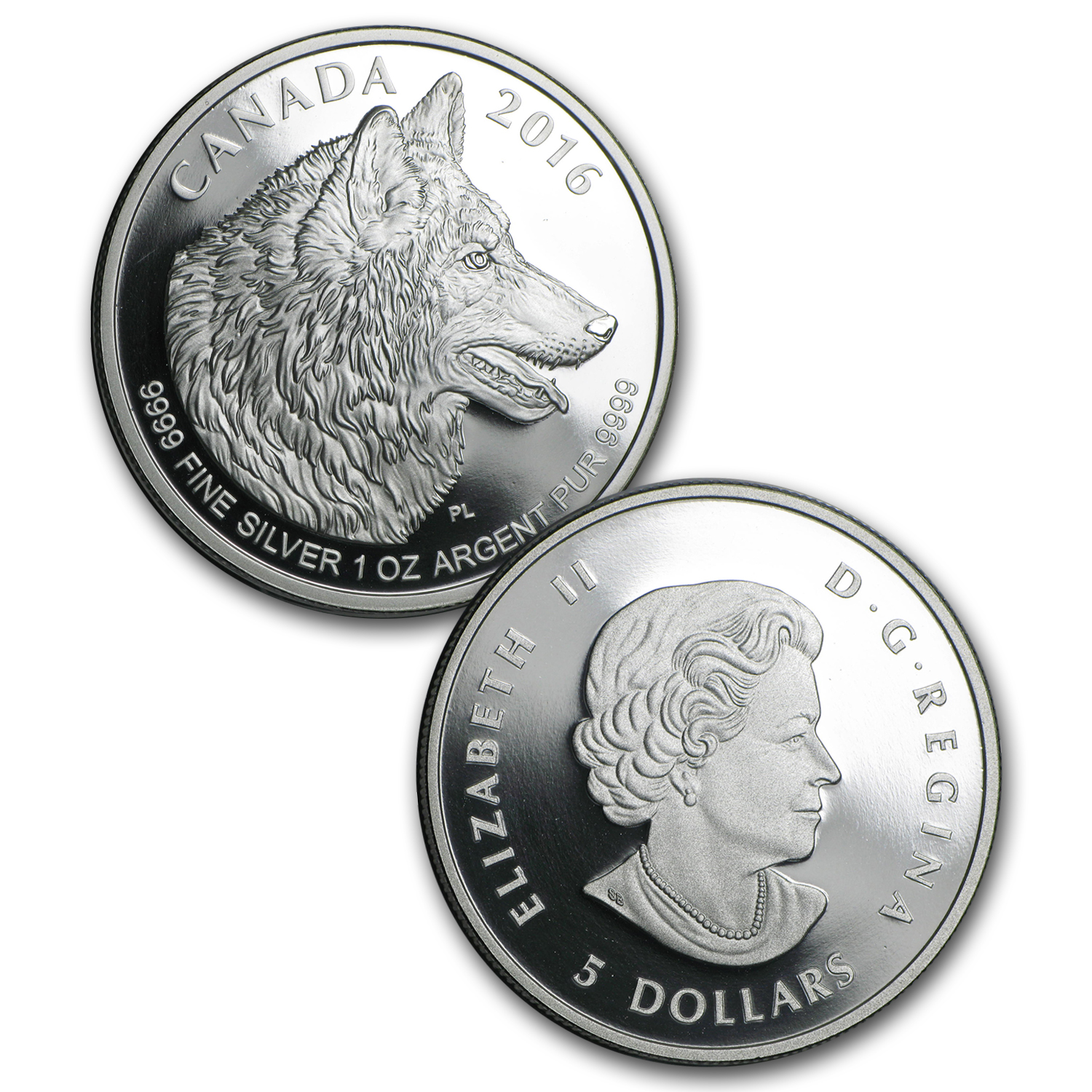 2016 Canada 4-Coin Proof Silver Wolf Fractional Set