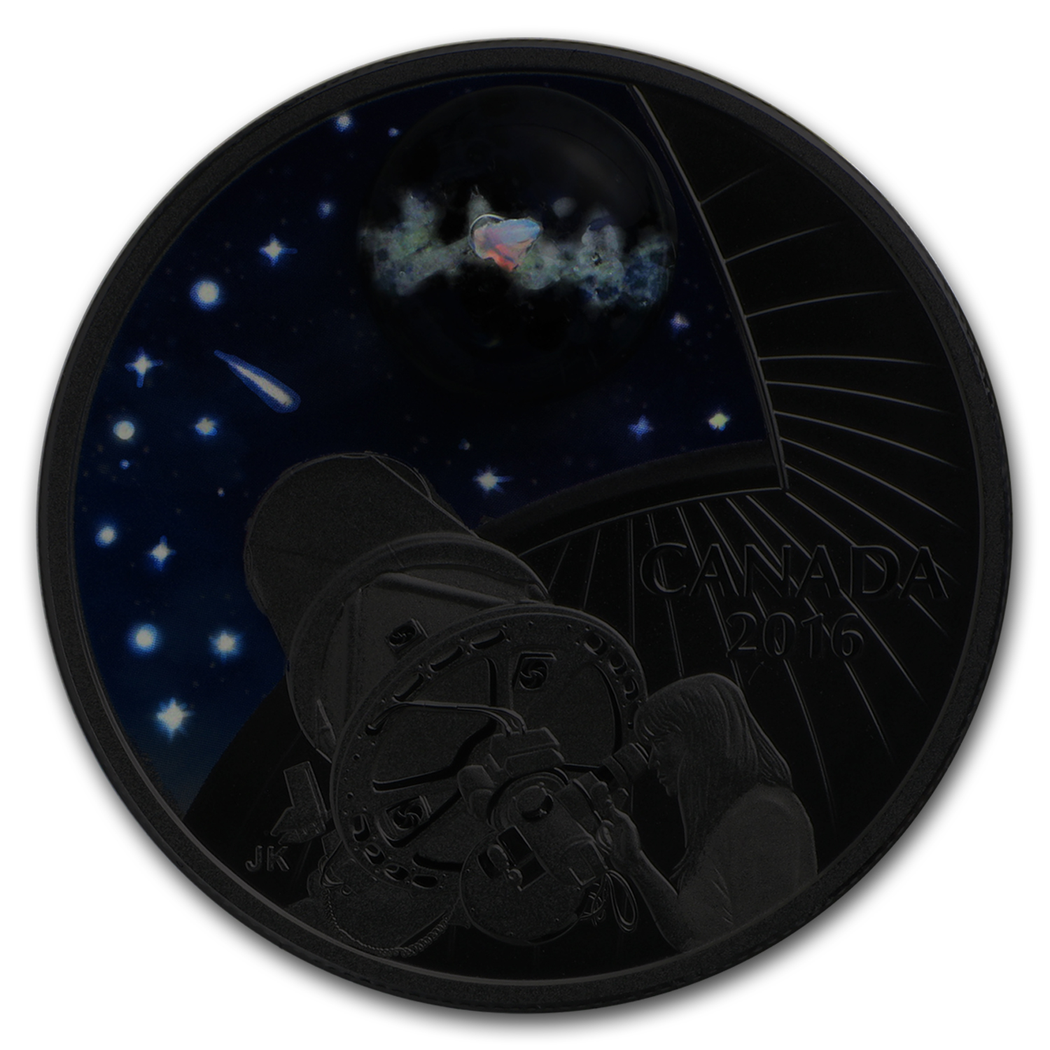 2016 Canada 1 oz Silver $20 The Universe: Glow-in-the-Dark Glass