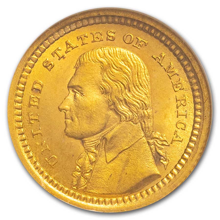 1903 Gold $1.00 Louisiana Purchase Jefferson MS-65 NGC (CAC)
