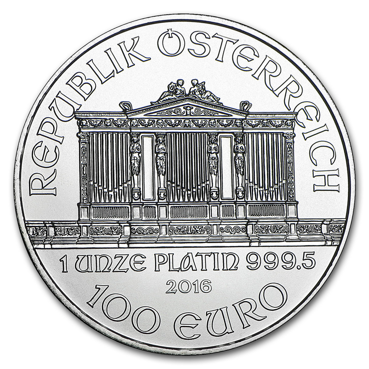 2016 Austria 1 oz Platinum Philharmonic BU
