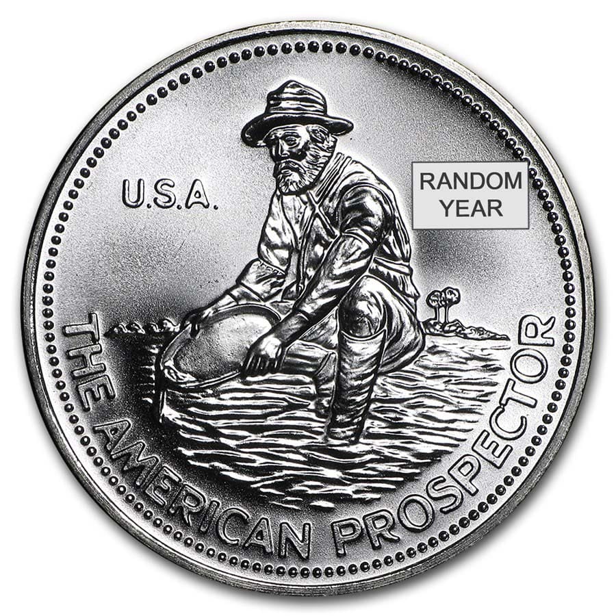 1 oz Silver Round - Engelhard Prospector (Random Year)