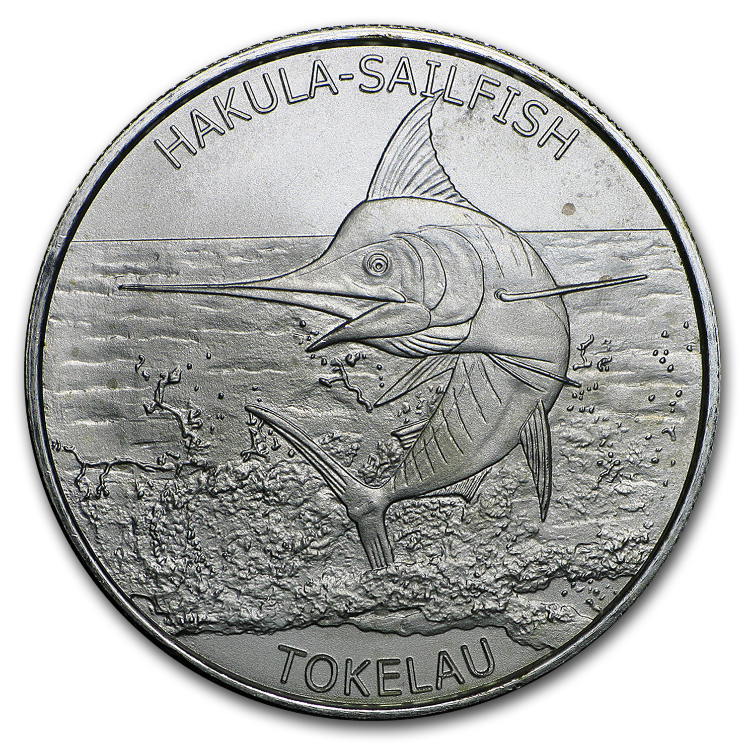 2016 Tokelau 1 oz Silver $5 Hakula Sailfish (Abrasions)