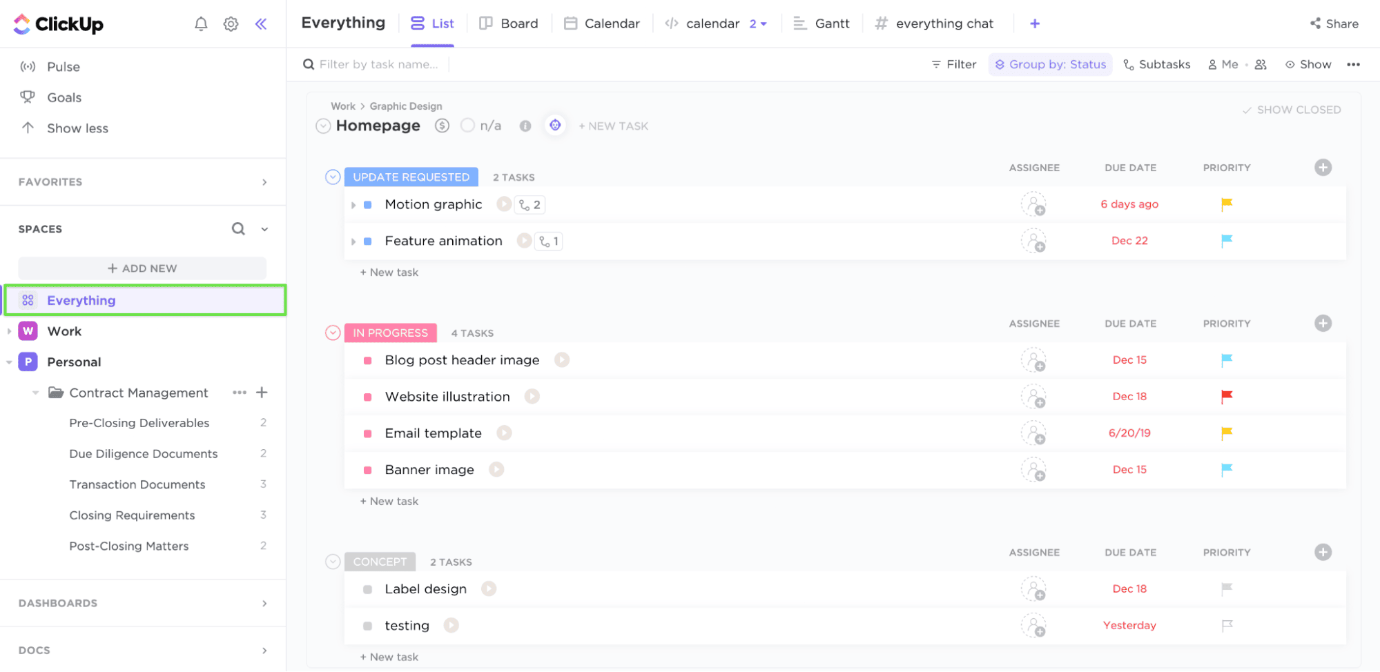 Projektmanagement-Tools: ClickUp