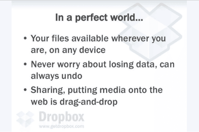 Pitch-Deck Beispiel: Dropbox