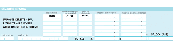 Codice tributo 1840 — modello F24 — 3