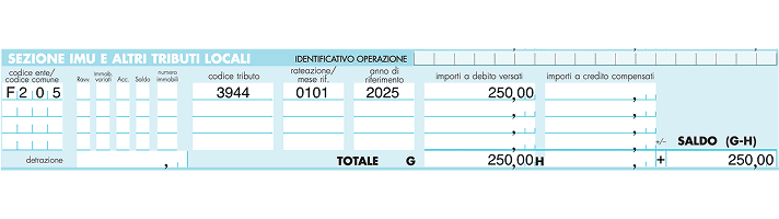 Codice tributo 3944 — modello F24 — 5