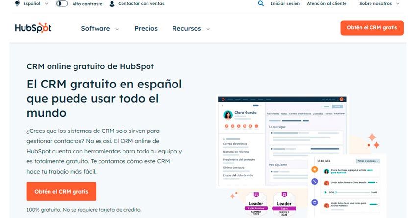 Programa de contabilidad HubSpot