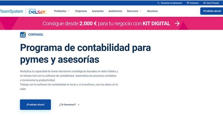 Programa de contabilidad Contasol