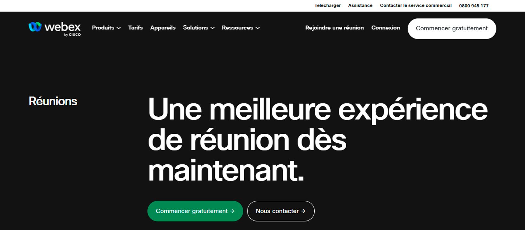 Visioconférence gratuite Cisco Webex
