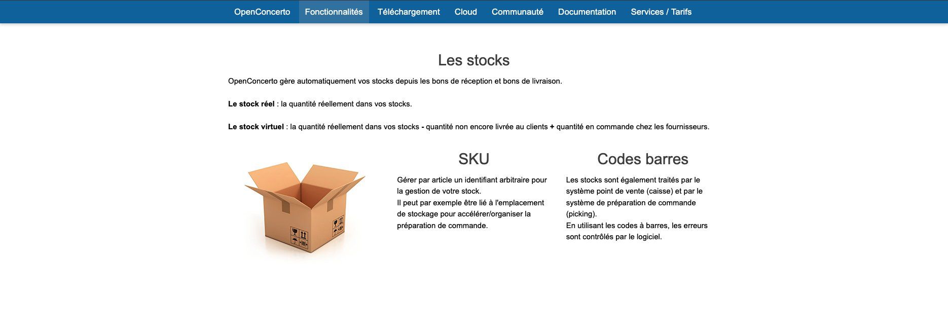 Logiciels de gestion des stocks OpenConcerto1