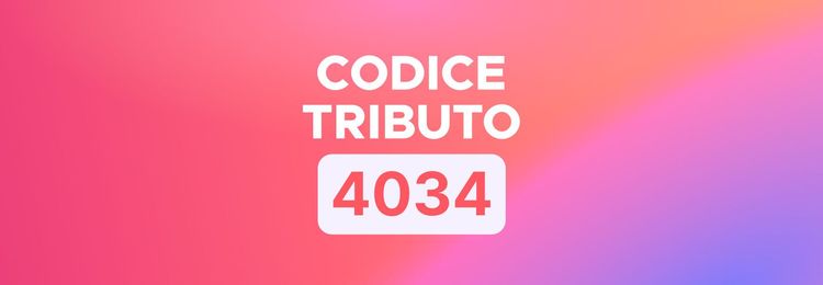 Codice tributo 4034 modello F24