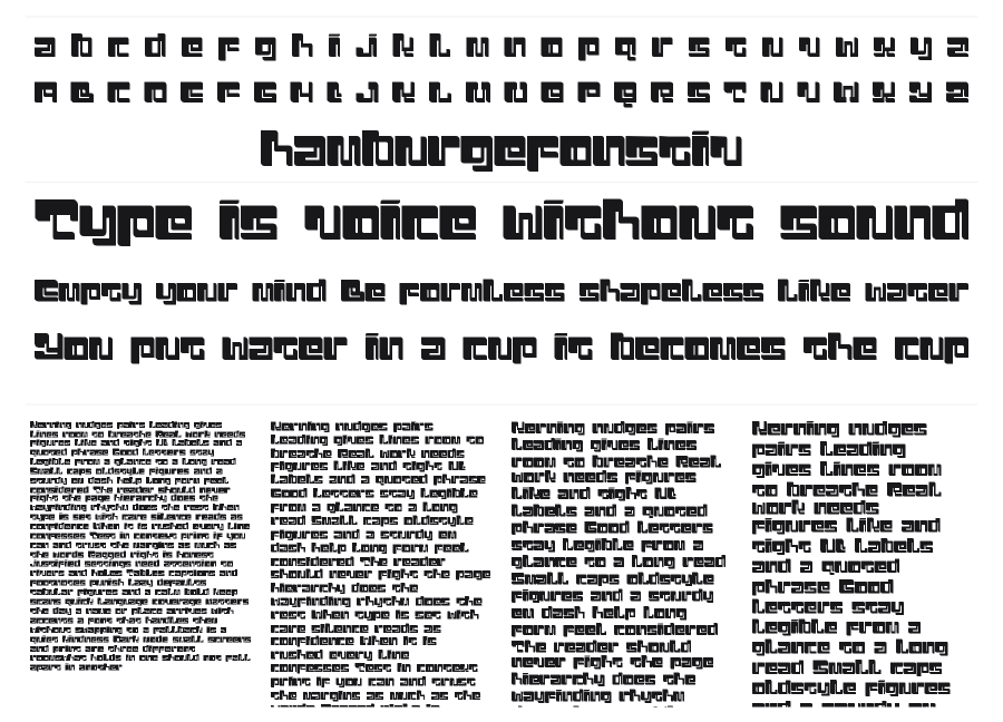 Punk Cyber specimen sheet