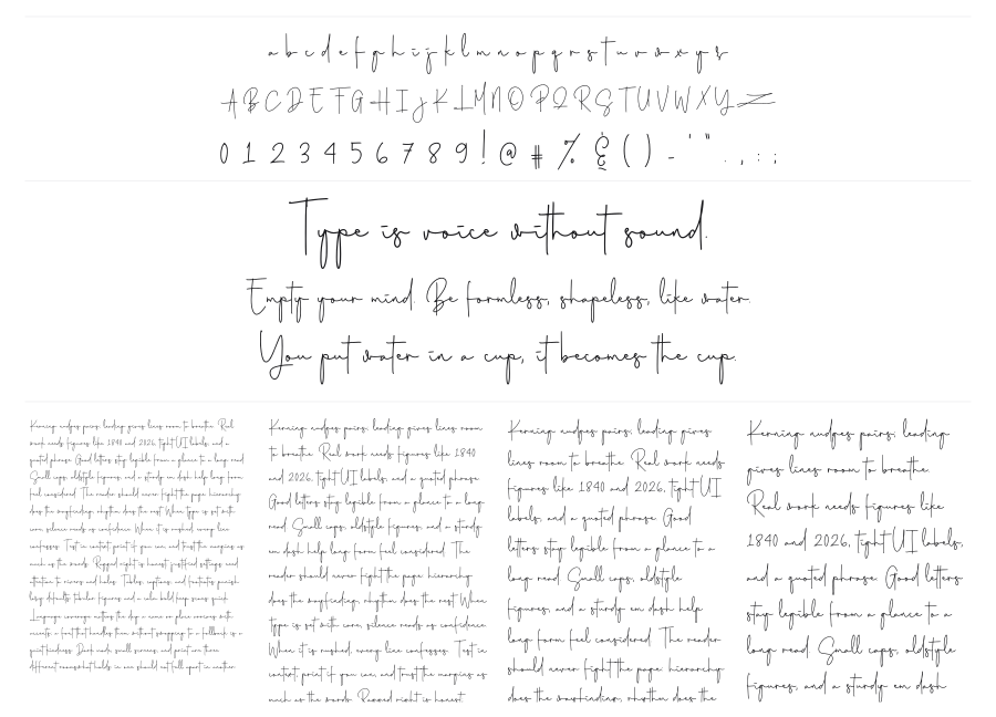 Ballondior specimen sheet