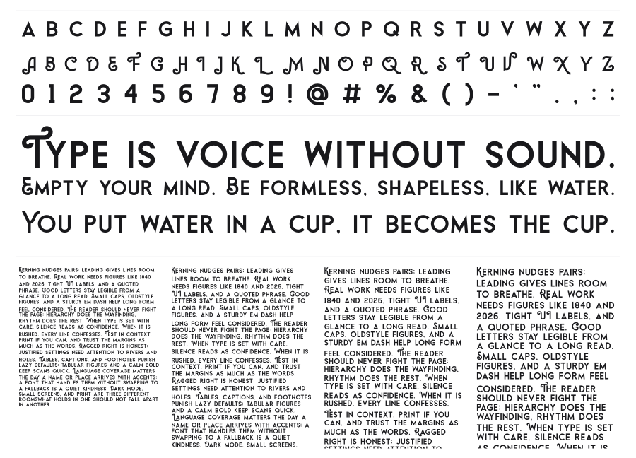 Almeda specimen sheet