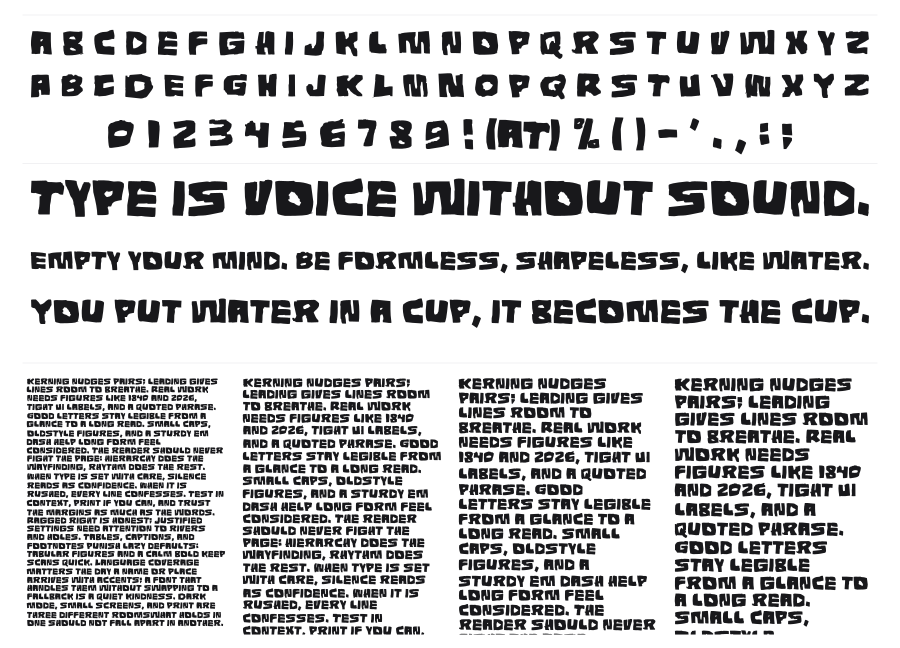 Tunnepinta specimen sheet