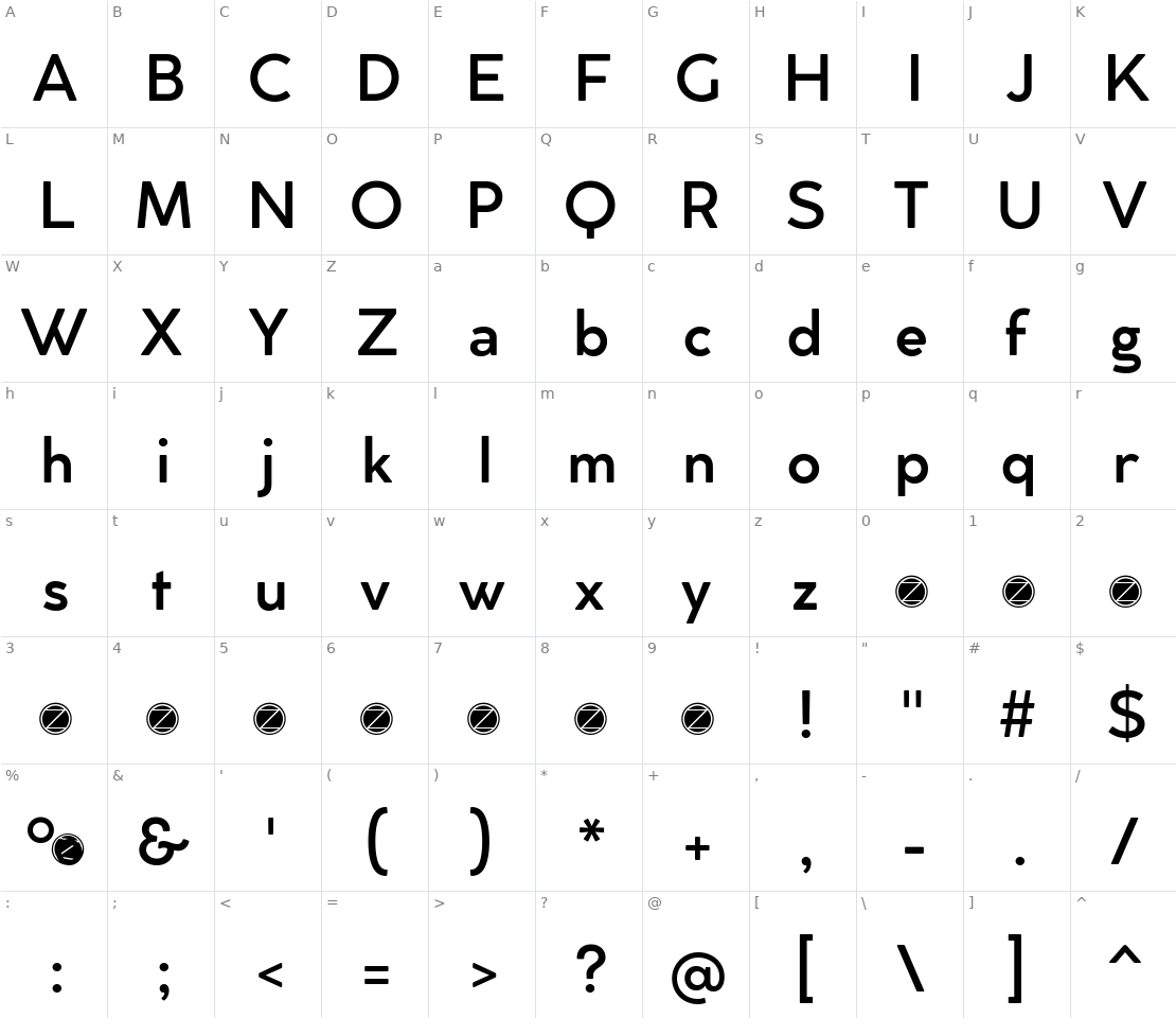 Character set for Cocogoose Classic