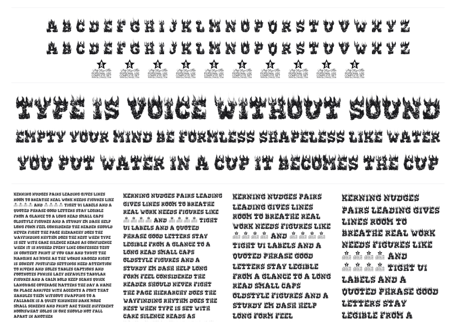 Who Is Hot specimen sheet