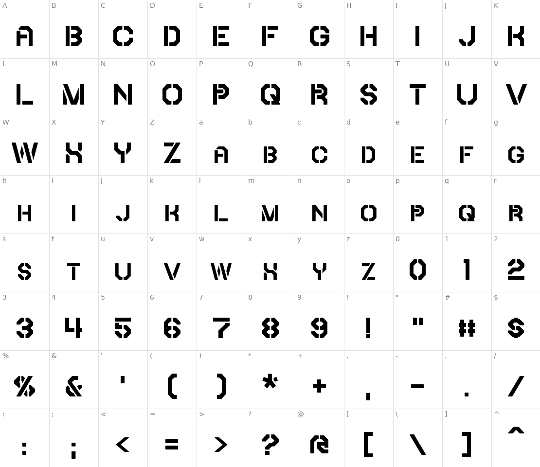 Character set for Iori