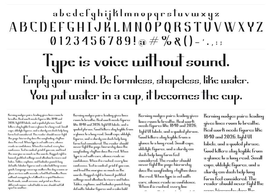 Limerick specimen sheet