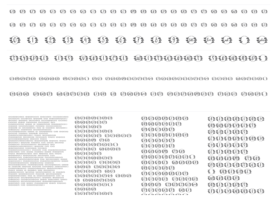 Nature Green specimen sheet