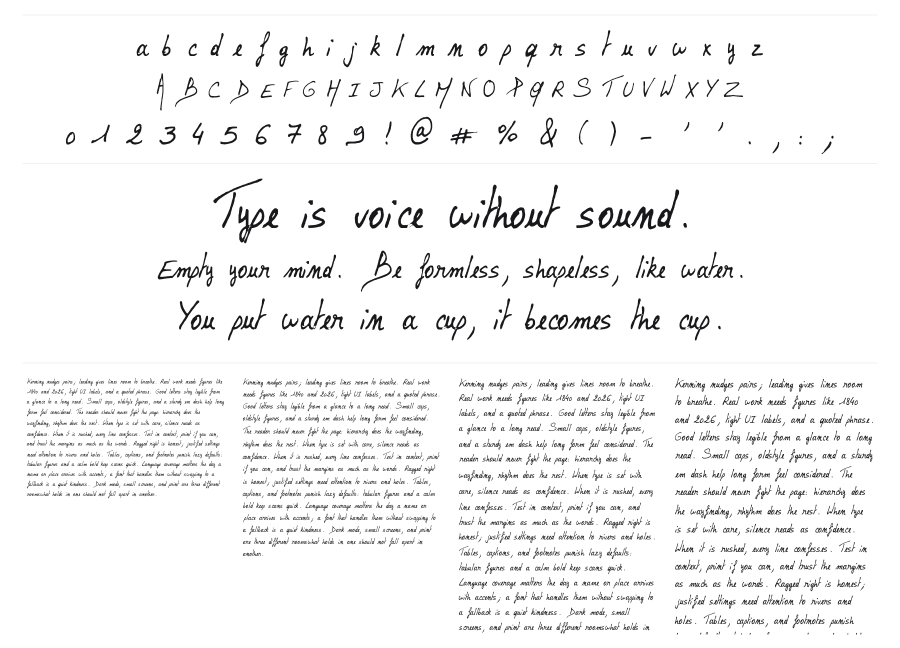 Lalex Big Badaboum specimen sheet