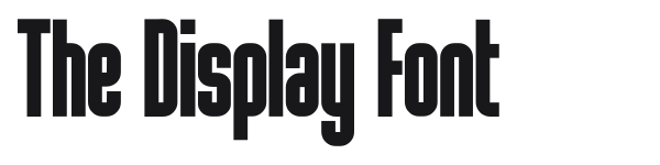 The Display Font preview