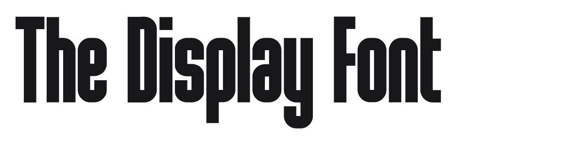 The Display Font preview